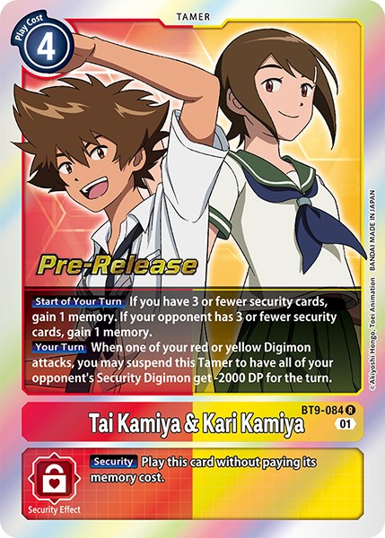 Tai Kamiya & Kari Kamiya [BT9-084] [X Record Pre-Release Promos] | Enigma On Main