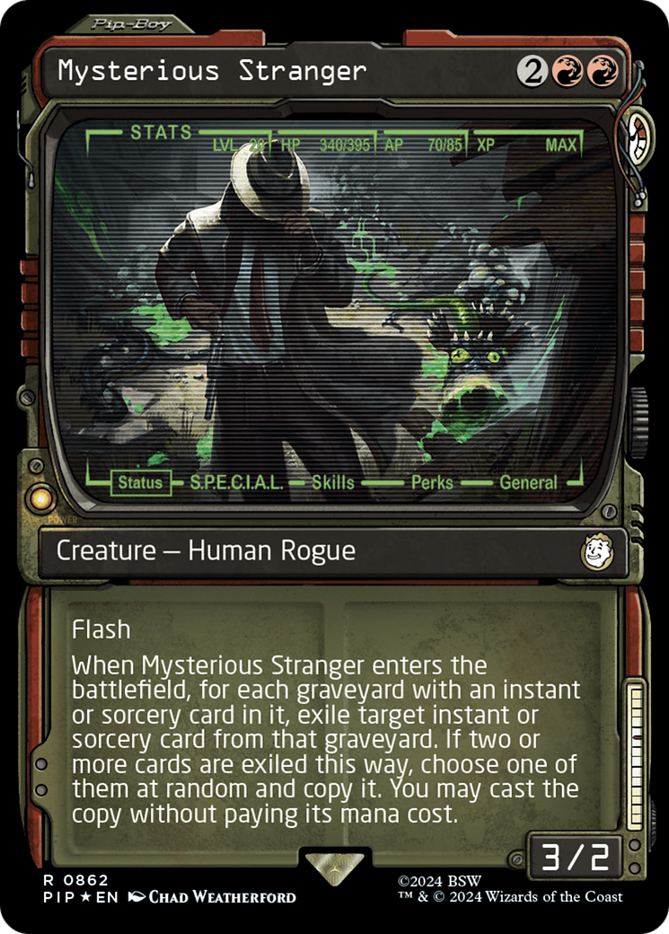 Mysterious Stranger (Showcase) (Surge Foil) [Fallout] | Enigma On Main