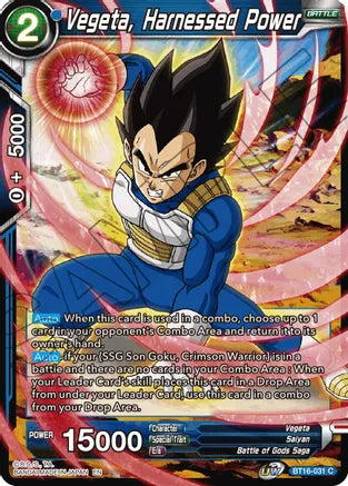 Vegeta, Harnessed Power (BT16-031) [Realm of the Gods] | Enigma On Main