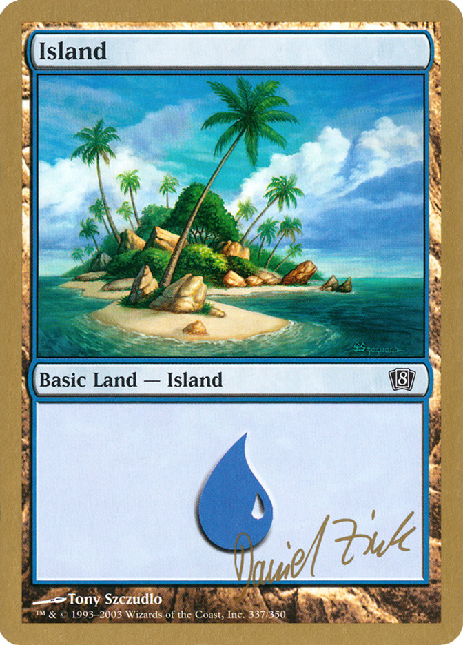 Island (dz337) (Daniel Zink) [World Championship Decks 2003] | Enigma On Main