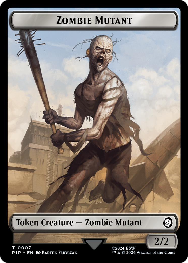 Junk // Zombie Mutant Double-Sided Token [Fallout Tokens] | Enigma On Main