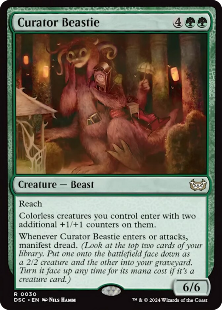 Curator Beastie (Extended Art) [Duskmourn: House of Horror Commander] | Enigma On Main