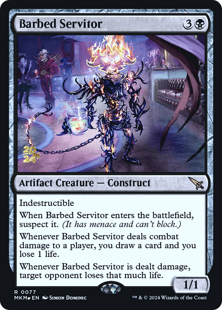 Barbed Servitor [Murders at Karlov Manor Prerelease Promos] | Enigma On Main