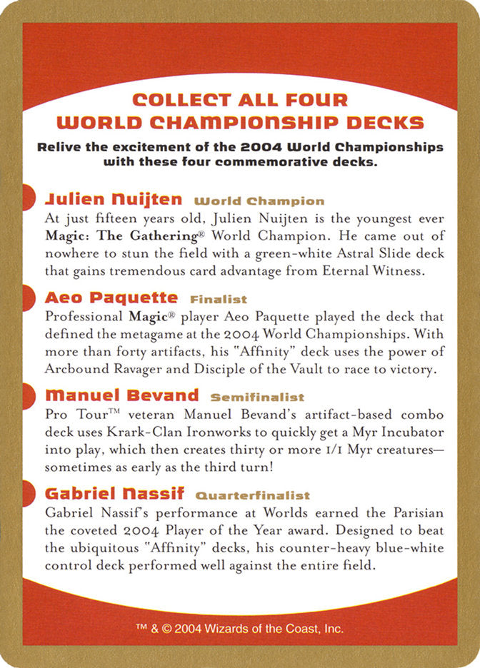 2004 World Championships Ad [World Championship Decks 2004] | Enigma On Main