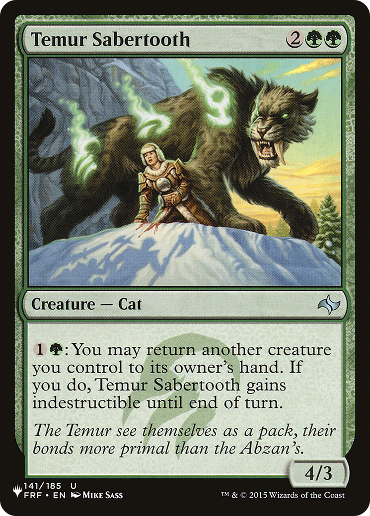 Temur Sabertooth [The List] | Enigma On Main