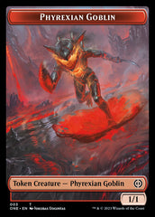 Rebel // Phyrexian Goblin Double-Sided Token [Phyrexia: All Will Be One Tokens] | Enigma On Main