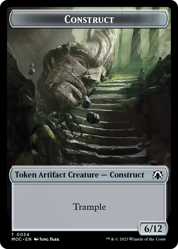 Phyrexian Golem // Construct Double-Sided Token [March of the Machine Commander Tokens] | Enigma On Main