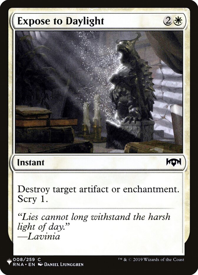 Expose to Daylight [The List] | Enigma On Main