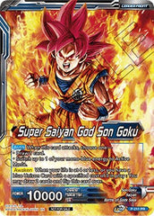 Super Saiyan God Son Goku // SSGSS Son Goku, Soul Striker Reborn (Gold Stamped) (P-211) [Promotion Cards] | Enigma On Main