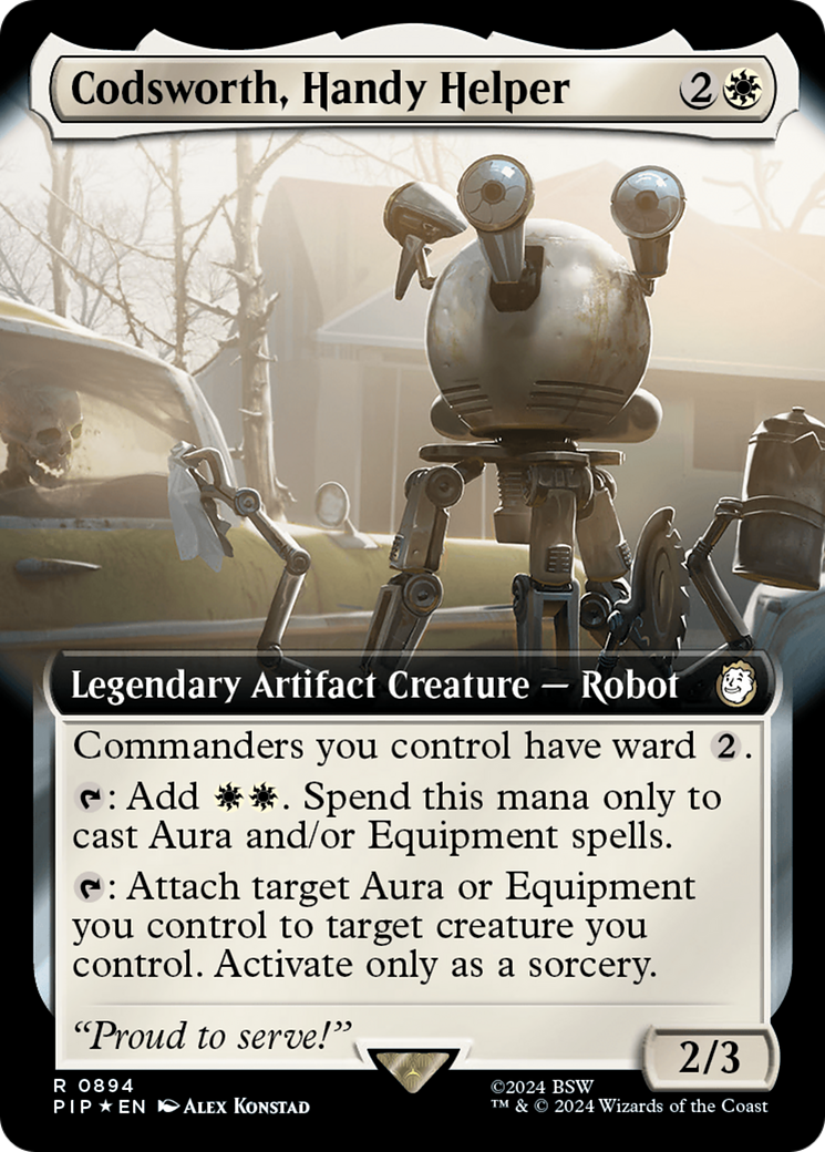 Codsworth, Handy Helper (Extended Art) (Surge Foil) [Fallout] | Enigma On Main