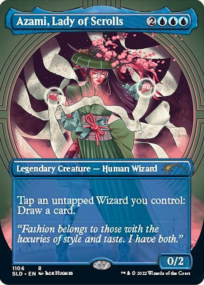 Azami, Lady of Scrolls (Borderless) [Secret Lair Drop Series] | Enigma On Main