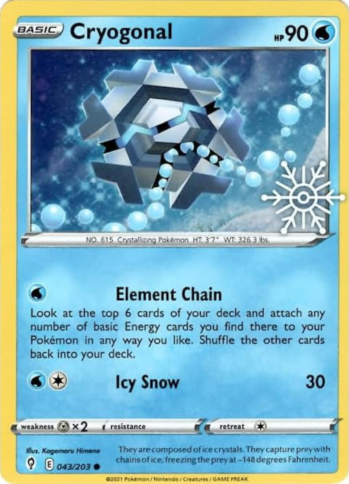 Cryogonal (043/203) (Holiday Calendar) [Sword & Shield: Evolving Skies] | Enigma On Main