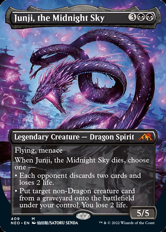 Junji, the Midnight Sky (Borderless Alternate Art) [Kamigawa: Neon Dynasty] | Enigma On Main