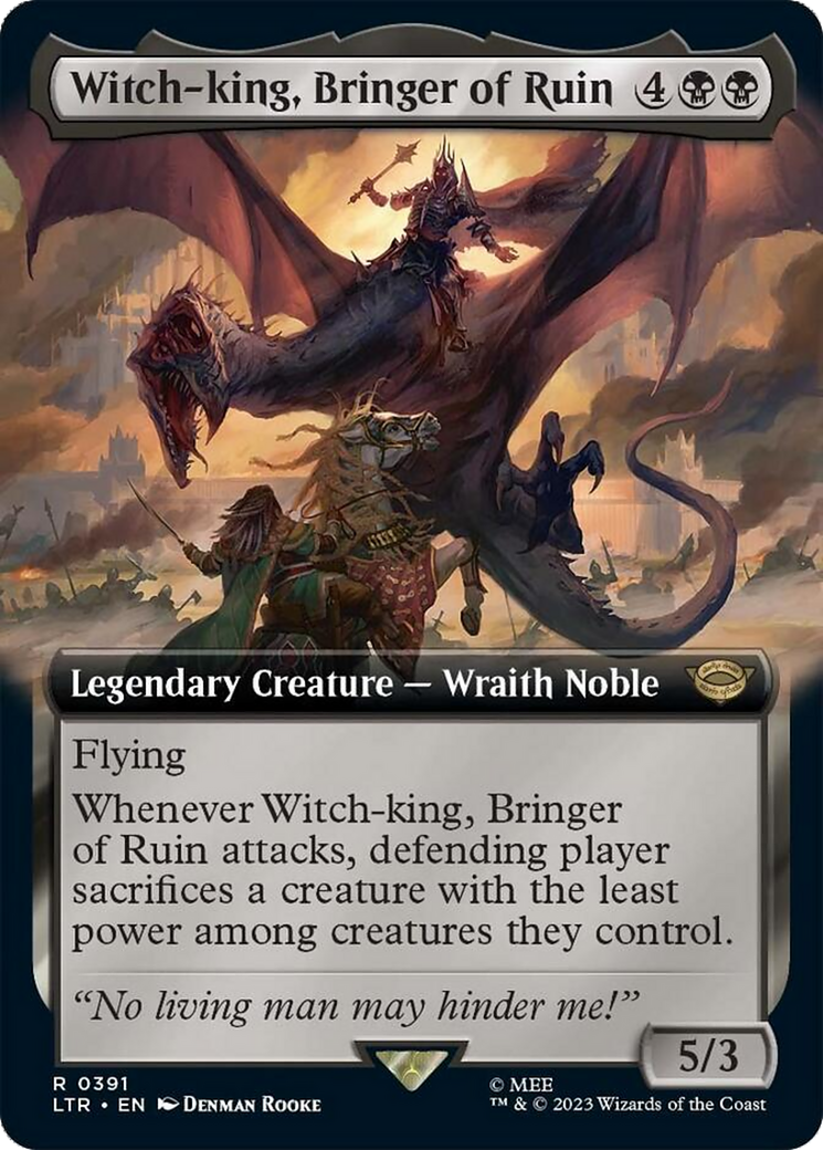 Witch-king, Bringer of Ruin (Extended Alternate Art) [The Lord of the Rings: Tales of Middle-Earth] | Enigma On Main