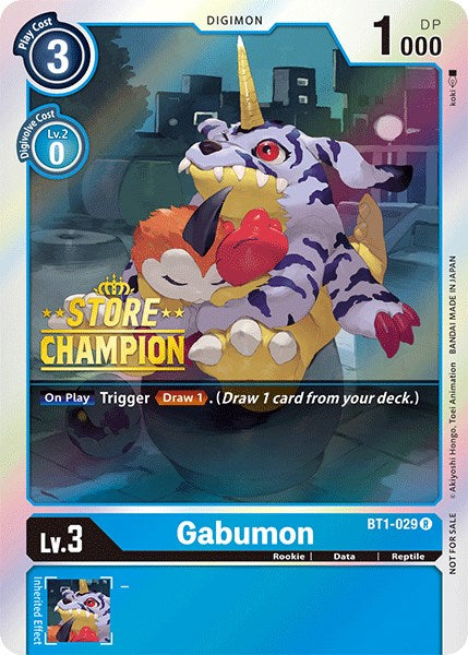 Gabumon [BT1-029] (Store Champion) [Release Special Booster Promos] | Enigma On Main