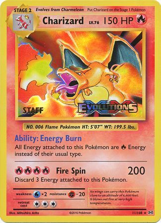 Charizard (11/108) (XY Evolutions Staff Prerelease) [XY: Black Star Promos] | Enigma On Main