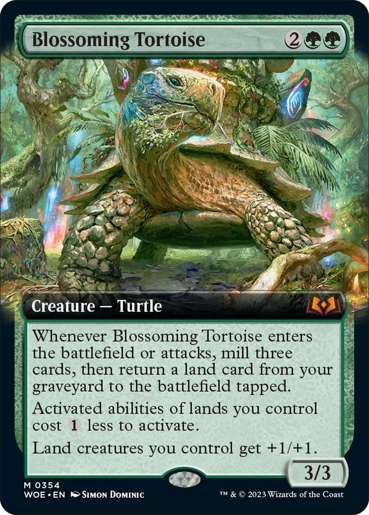 Blossoming Tortoise (Extended Art) [Wilds of Eldraine] | Enigma On Main