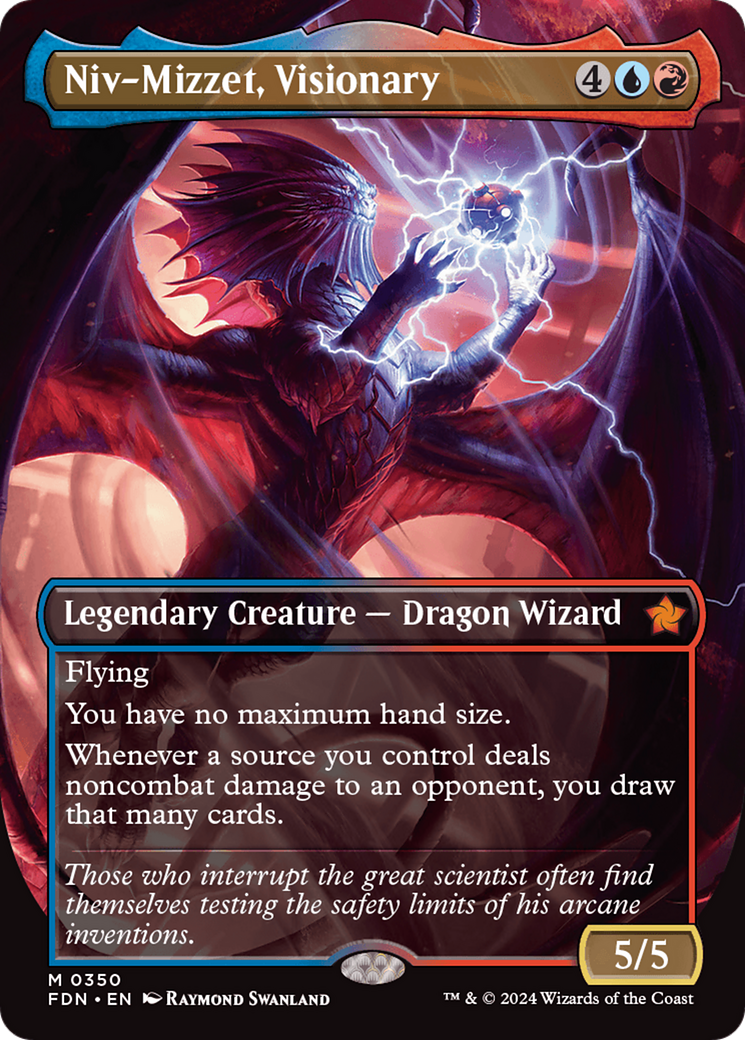 Niv-Mizzet, Visionary (Borderless) [Foundations] | Enigma On Main