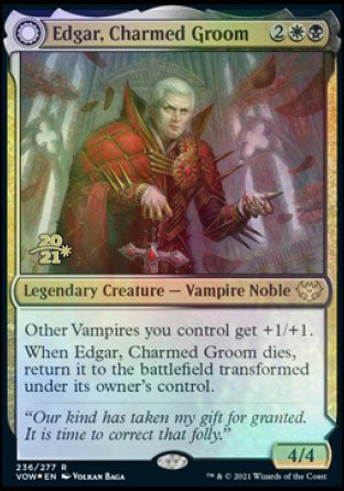 Edgar, Charmed Groom // Edgar Markov's Coffin [Innistrad: Crimson Vow Prerelease Promos] | Enigma On Main