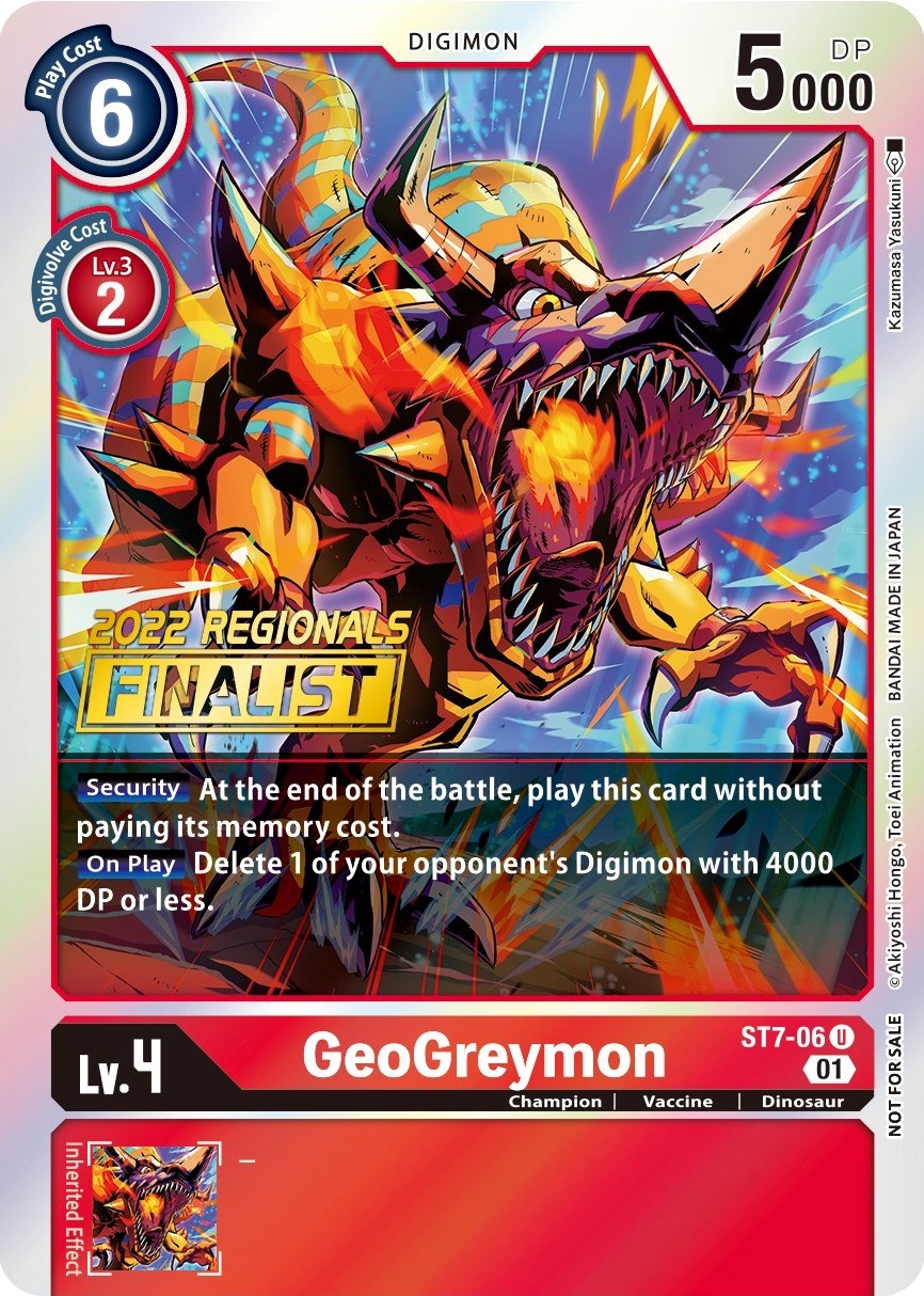 GeoGreymon [ST7-06] (2022 Championship Offline Regional) (Online Finalist) [Starter Deck: Gallantmon Promos] | Enigma On Main