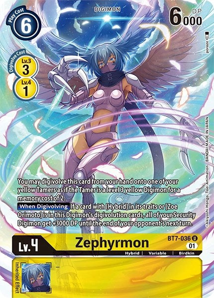 Zephyrmon [BT7-036] (Alternate Art) [Dimensional Phase] | Enigma On Main