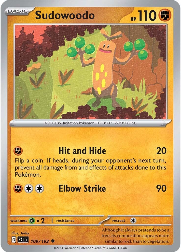 Sudowoodo (109/193) [Scarlet & Violet: Paldea Evolved] | Enigma On Main