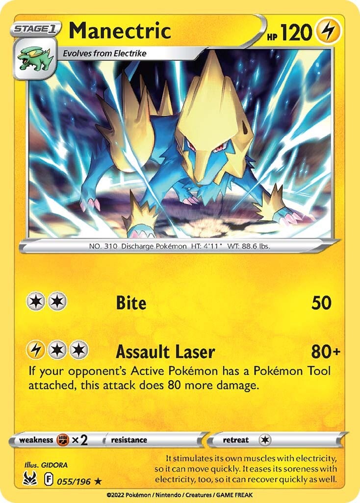 Manectric (055/196) [Sword & Shield: Lost Origin] | Enigma On Main