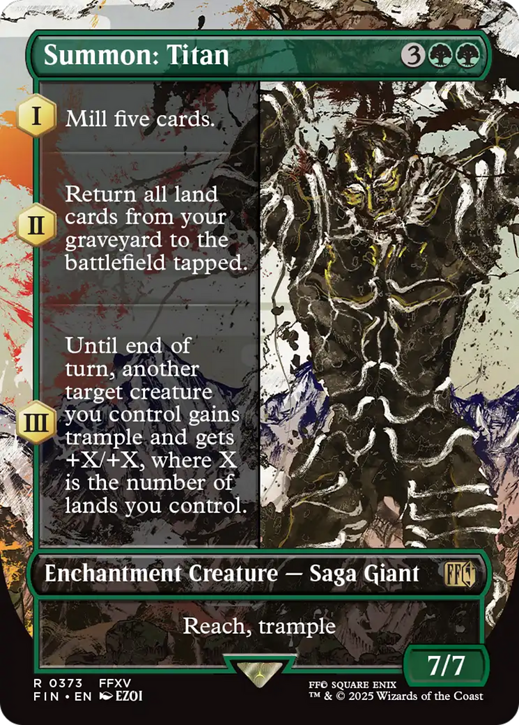 Summon: Titan (Borderless) [FINAL FANTASY] | Enigma On Main