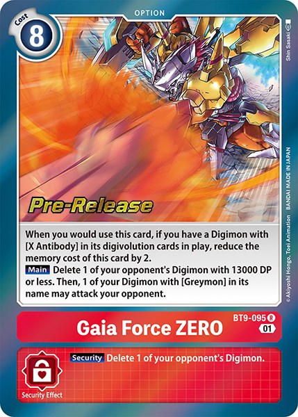 Gaia Force ZERO [BT9-095] [X Record Pre-Release Promos] | Enigma On Main