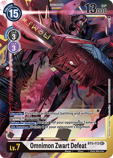 Omnimon Zwart Defeat [BT5-112] (Alternate Art) [Battle of Omni] | Enigma On Main