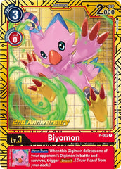 Biyomon [P-002] (2nd Anniversary Card Set) [Promotional Cards] | Enigma On Main