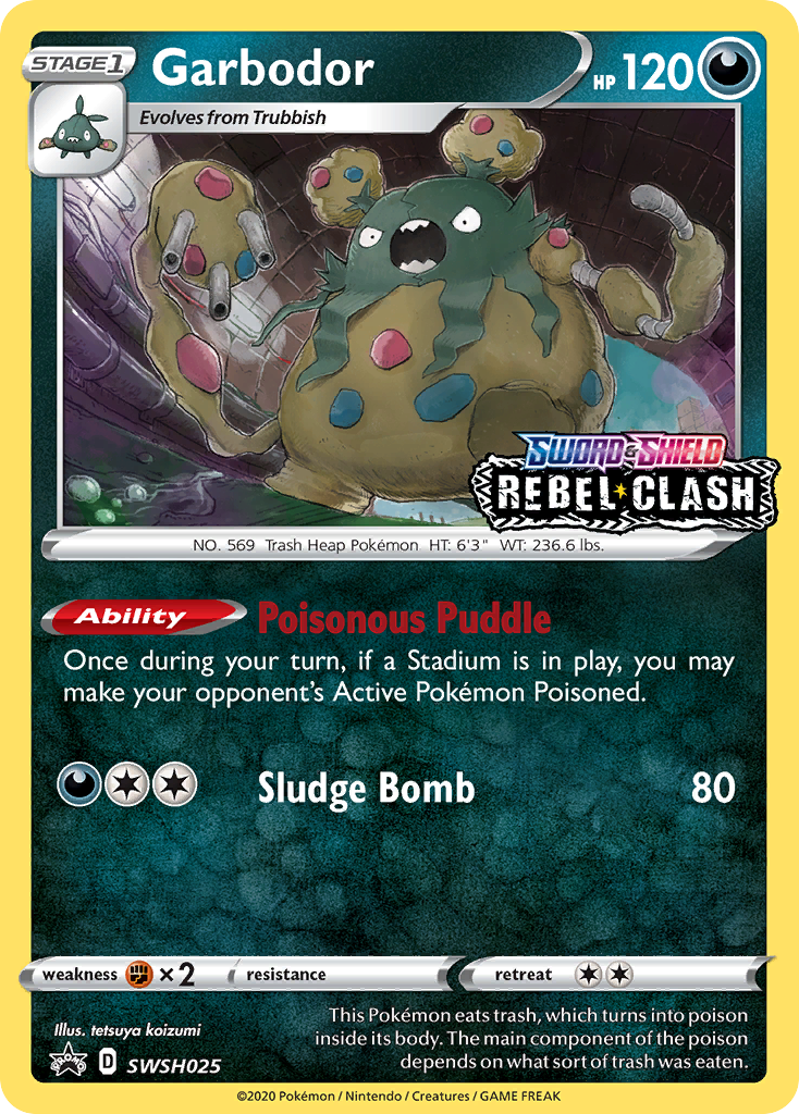 Garbodor (SWSH025) (Prerelease Promo) [Sword & Shield: Black Star Promos] | Enigma On Main
