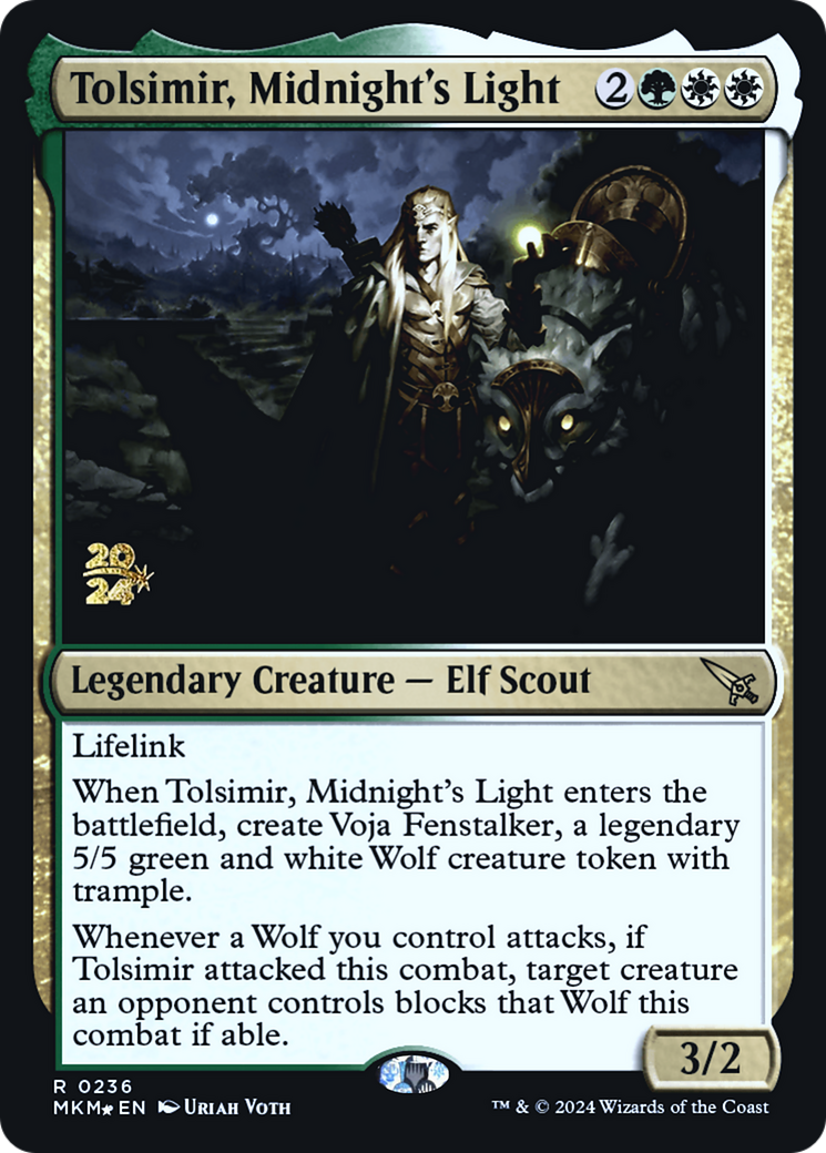 Tolsimir, Midnight's Light [Murders at Karlov Manor Prerelease Promos] | Enigma On Main