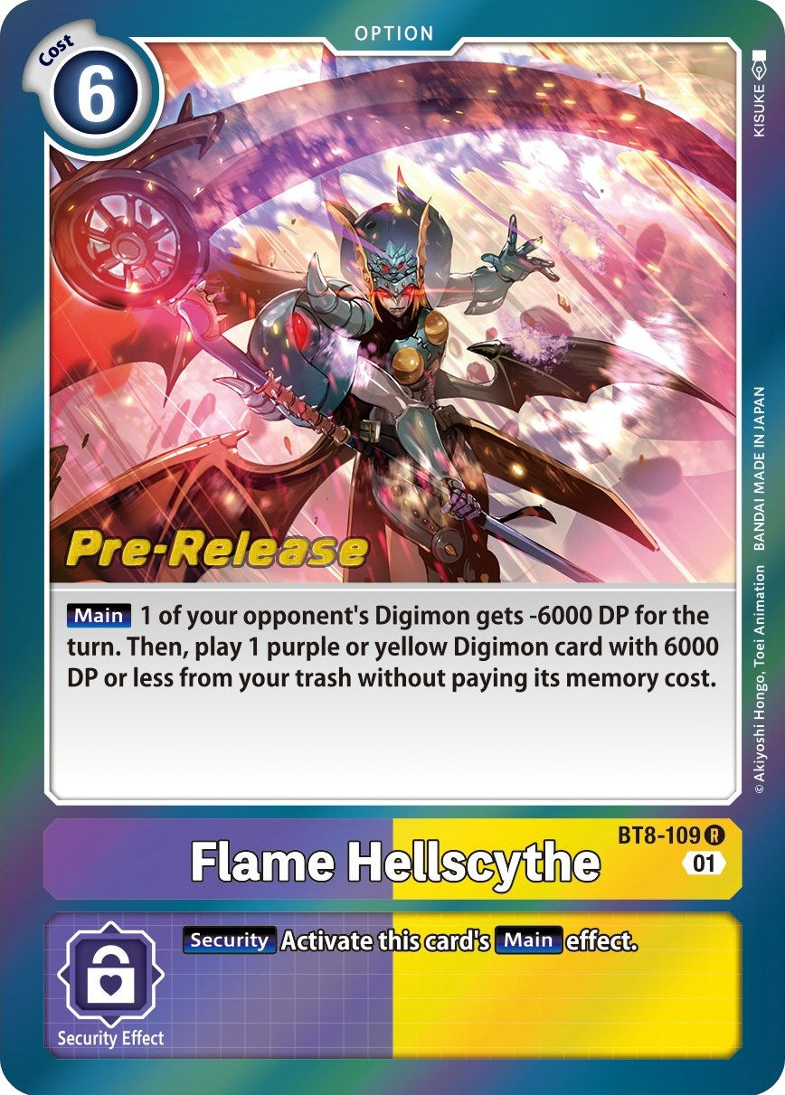 Flame Hellscythe [BT8-109] [New Awakening Pre-Release Cards] | Enigma On Main