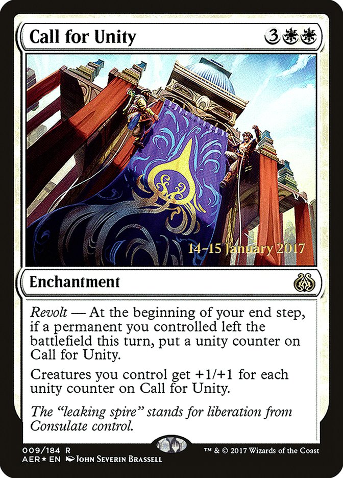 Call for Unity [Aether Revolt Prerelease Promos] | Enigma On Main