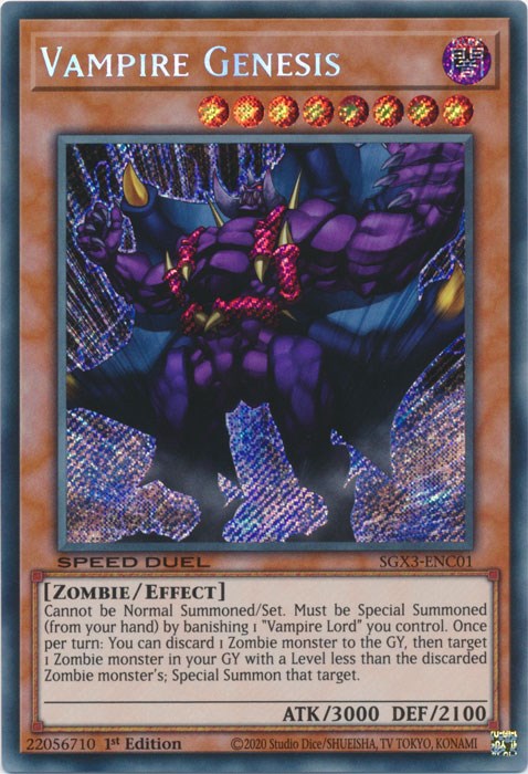 Vampire Genesis [SGX3-ENC01] Secret Rare | Enigma On Main