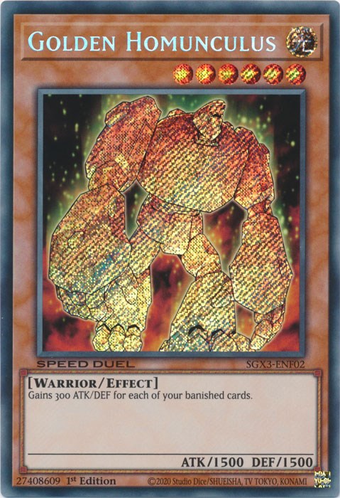 Golden Homunculus [SGX3-ENF02] Secret Rare | Enigma On Main