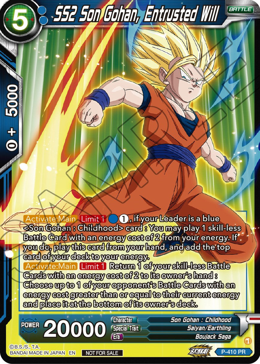 SS2 Son Gohan, Entrusted Will (P-410) [Promotion Cards] | Enigma On Main