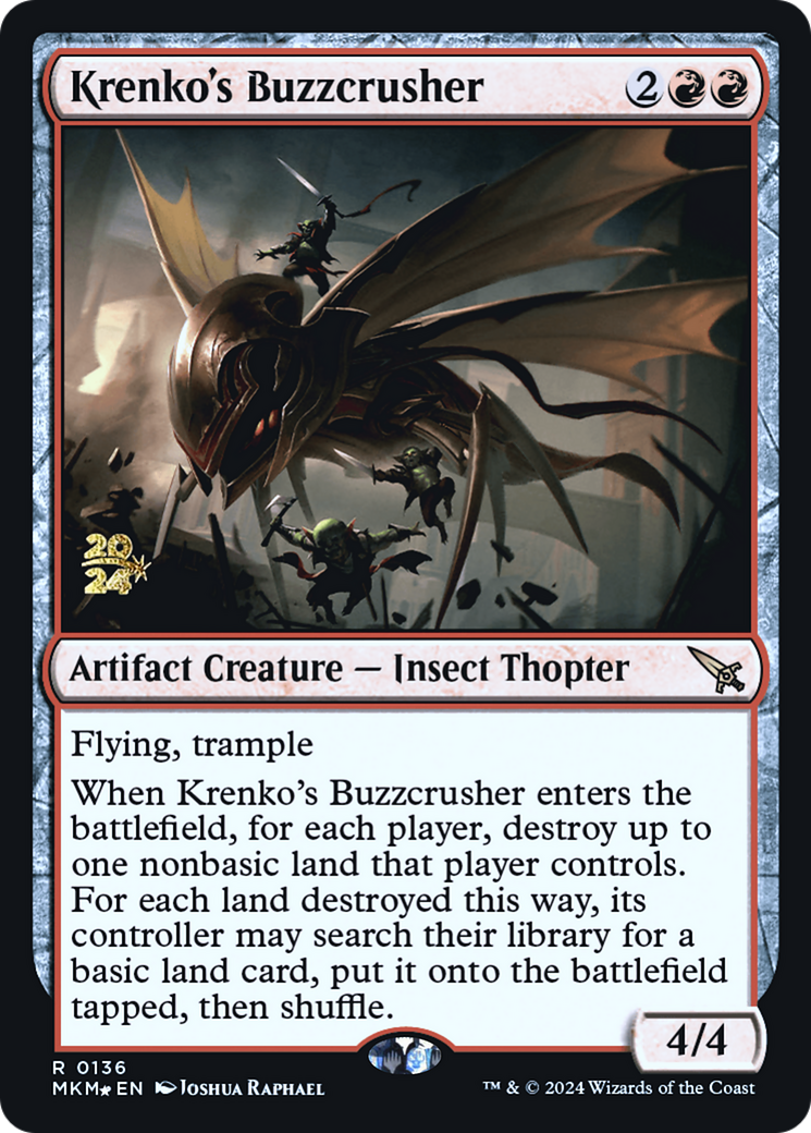 Krenko's Buzzcrusher [Murders at Karlov Manor Prerelease Promos] | Enigma On Main