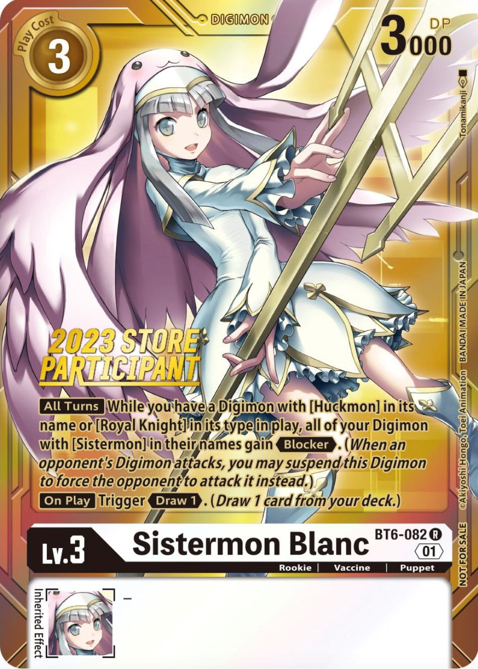 Sistermon Blanc [BT6-082] (2023 Store Participant) [Double Diamond Promos] | Enigma On Main