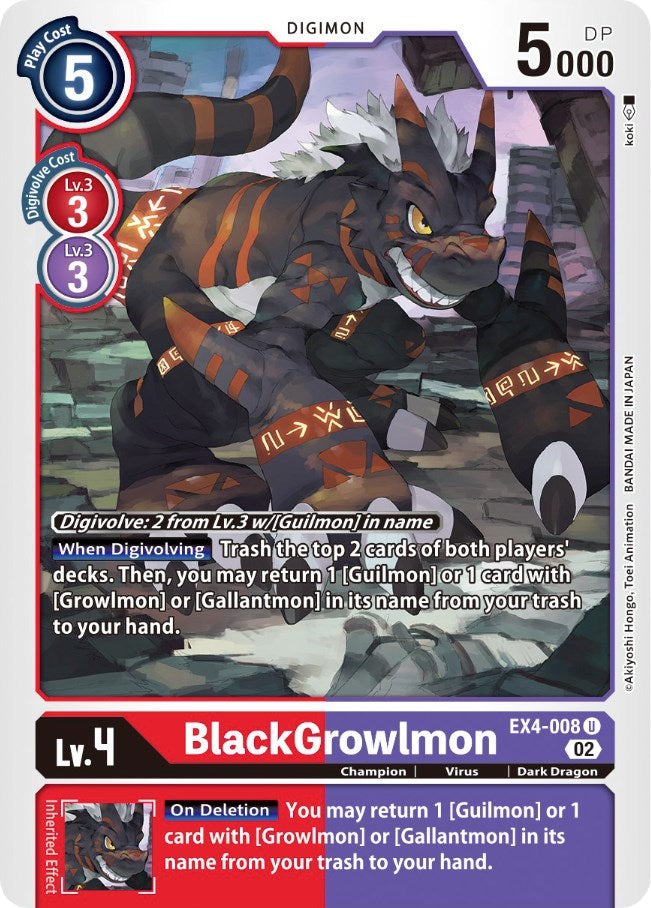 BlackGrowlmon [EX4-008] [Alternative Being Booster] | Enigma On Main