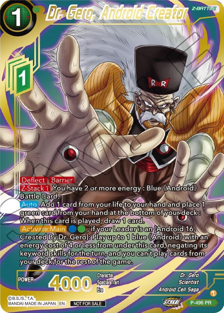 Dr. Gero, Android Creator (Gold Stamped) (P-496) [Promotion Cards] | Enigma On Main