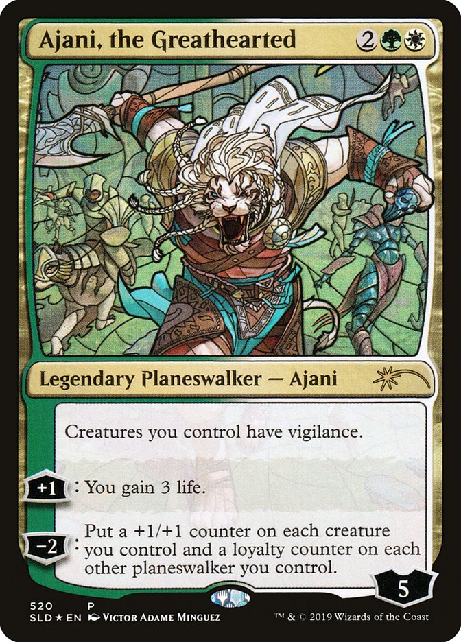 Ajani, the Greathearted (Stained Glass) [Secret Lair Drop Promos] | Enigma On Main