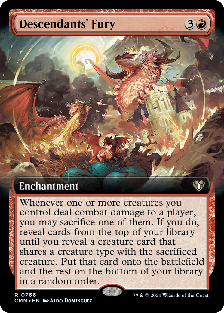 Descendants' Fury (Extended Art) [Commander Masters] | Enigma On Main