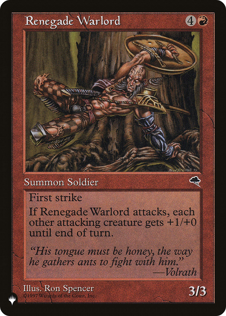 Renegade Warlord [The List Reprints] | Enigma On Main