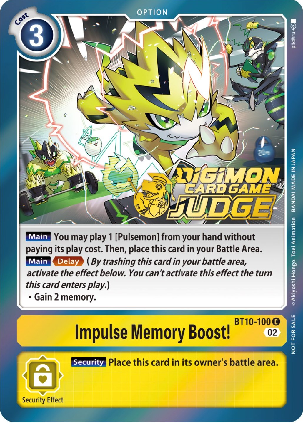 Impulse Memory Boost! [BT10-100] (Judge Pack 3) [Xros Encounter Promos] | Enigma On Main