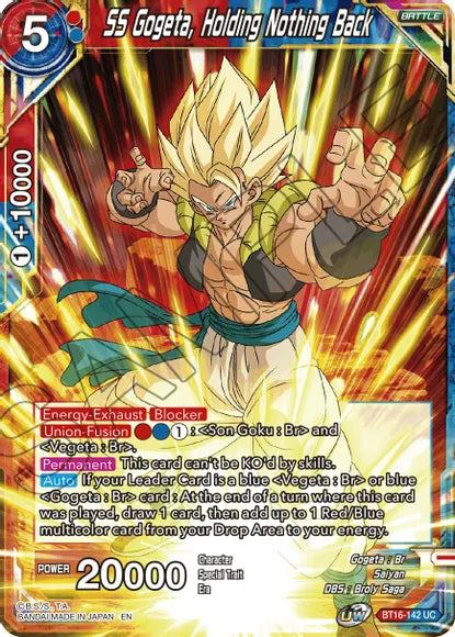 SS Gogeta, Holding Nothing Back (BT16-142) [Realm of the Gods] | Enigma On Main