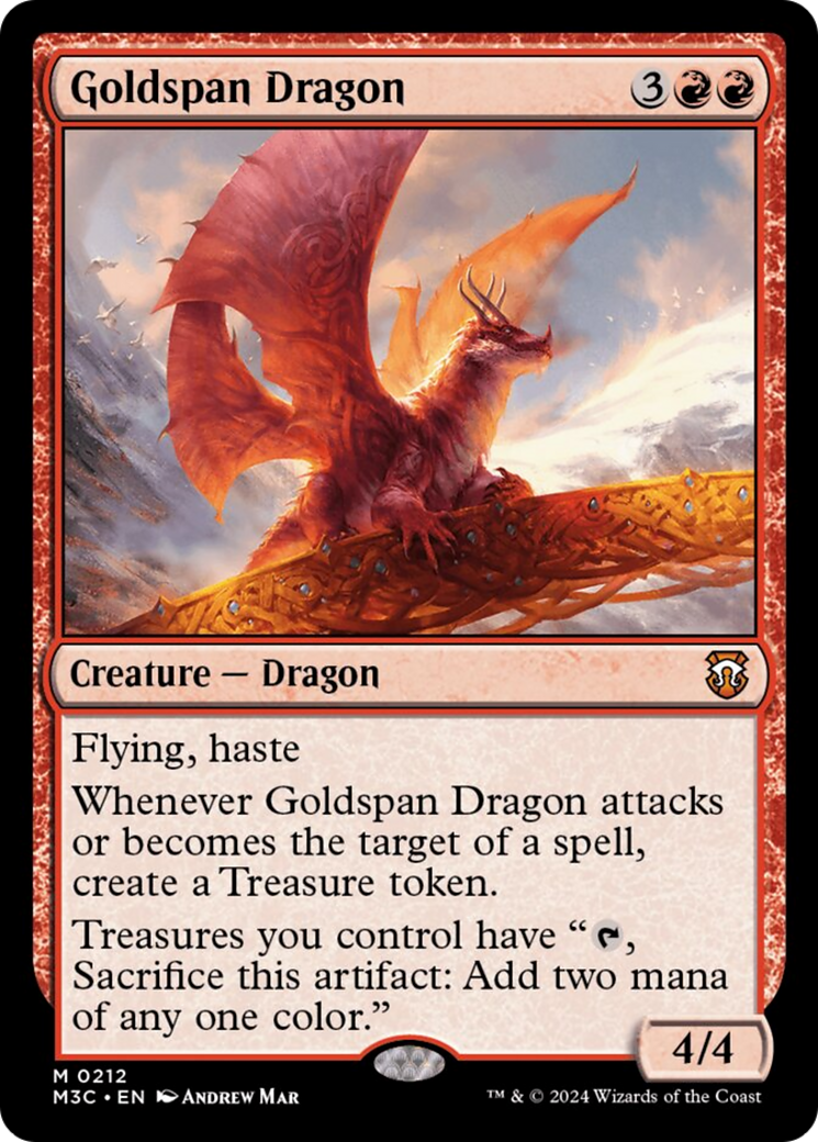 Goldspan Dragon (Ripple Foil) [Modern Horizons 3 Commander] | Enigma On Main