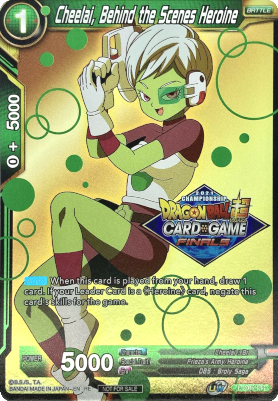 Cheelai, Behind the Scenes Heroine (2021 Tournament Pack Vault Set) (P-302) [Tournament Promotion Cards] | Enigma On Main