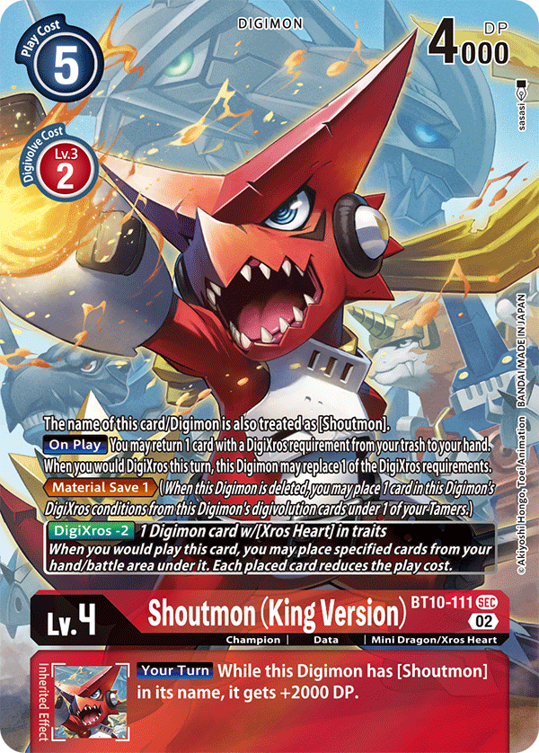 Shoutmon (King Version) [BT10-111] (Alternate Art) [Xros Encounter] | Enigma On Main